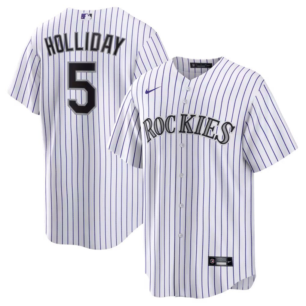 Men's Colorado Rockies Matt Holliday Nike White Home Retired Player Replica Jersey