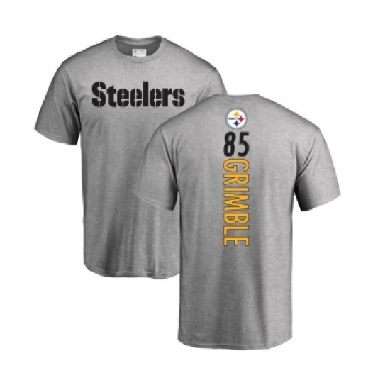 Football Pittsburgh Steelers #85 Xavier Grimble Ash Backer T-Shirt