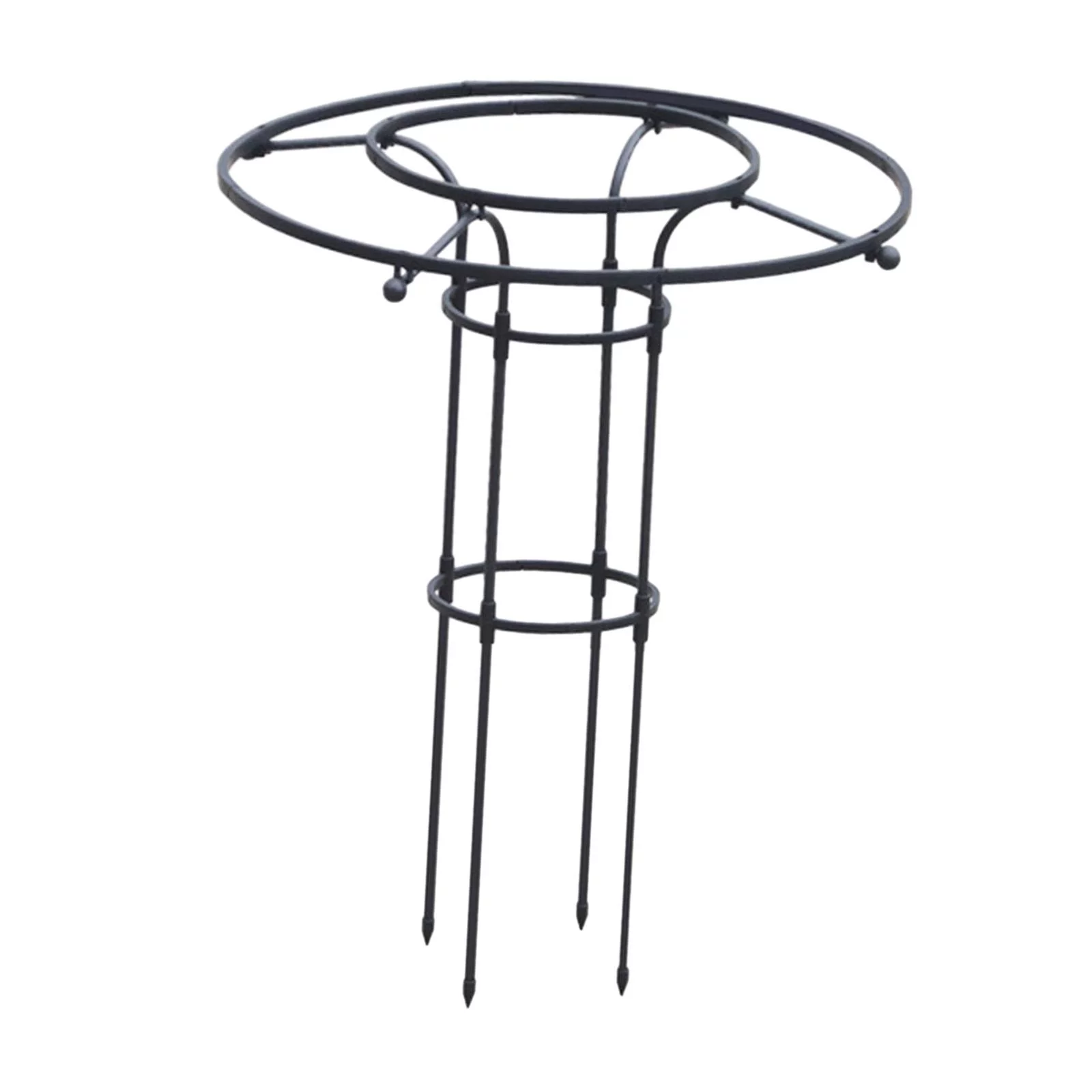 Umbrella Garden Obelisk Trellis Outdoor Flower Support Cage Multipurpose Sturdy 3ft Potted Plant Support for Climbing Plants Black - Curated Treasures Market