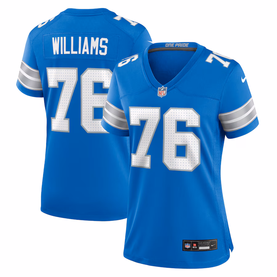 Women's Detroit Lions Raequan Williams Nike Blue Team Game Jersey