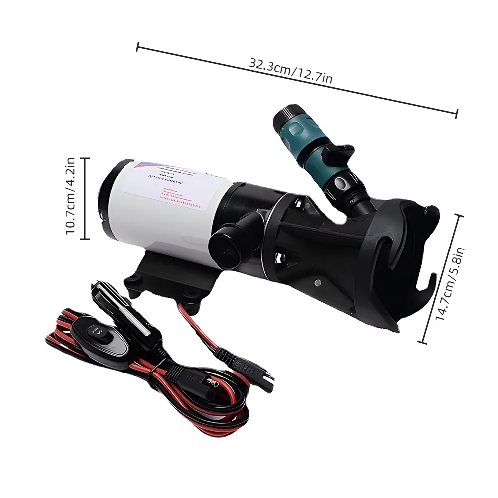 Tomshine RV Macerator Pump, 3 inch Water Inlet, Double Four Blade, 24V Self Priming Sewage Pump, Electric Sewage Pump for RV Camper Motorhome Waste Macerator Pump - Curated Treasures Market