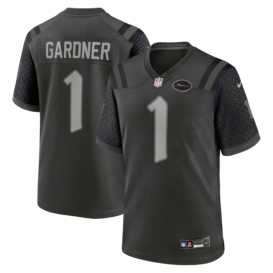 Men's New York Jets Ahmad Sauce Gardner Nike Gotham Green 2025 Rivalries Collection Game Jersey