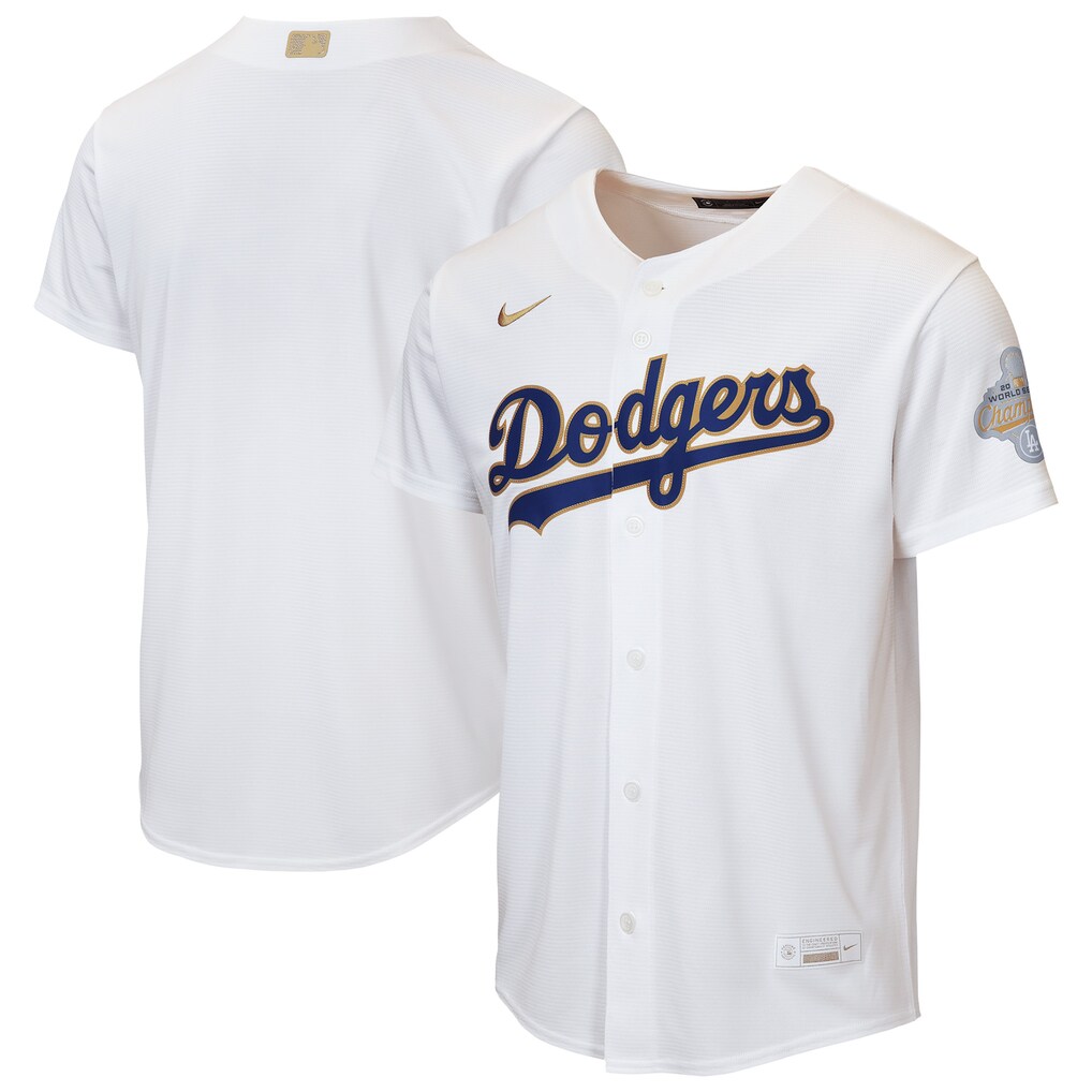 Youth Los Angeles Dodgers Nike White 2026 Gold Collection Home Replica Jersey