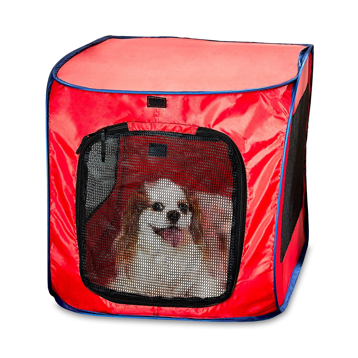 Vibrant Life Dog Kennels One Piece Soft-Sided 32 inch Pop-up Mesh Pet Kennel - Pet Supplies online store