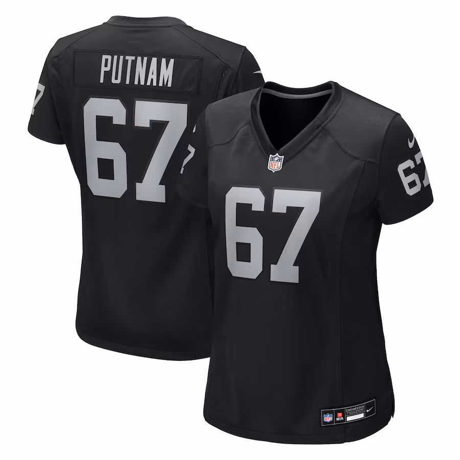 Women's Las Vegas Raiders Will Putnam Nike Black Team Game Jersey