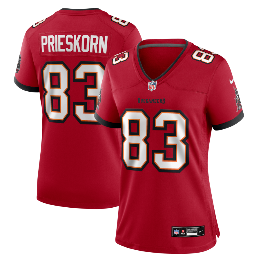Women's Tampa Bay Buccaneers Caden Prieskorn Nike Red Team Game Jersey
