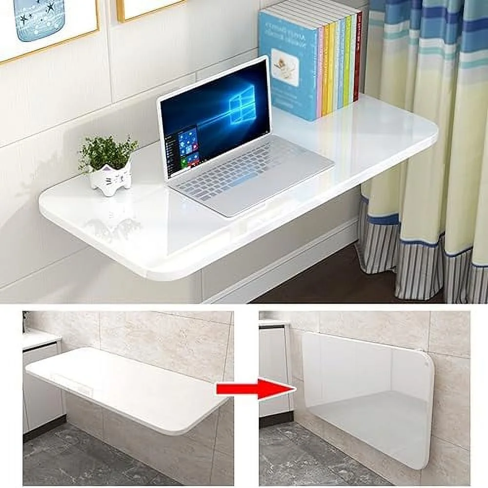 SQYTHGB Laundry Floating   Wood Wall Mounted Table  Bracket Heavy Duty  Drop Leaf Dining Stable Sturdy Table Small Wooden Desk Wall Table for Kitchen Laundry Office Room Restaurant Home ( - Curated Treasures Market