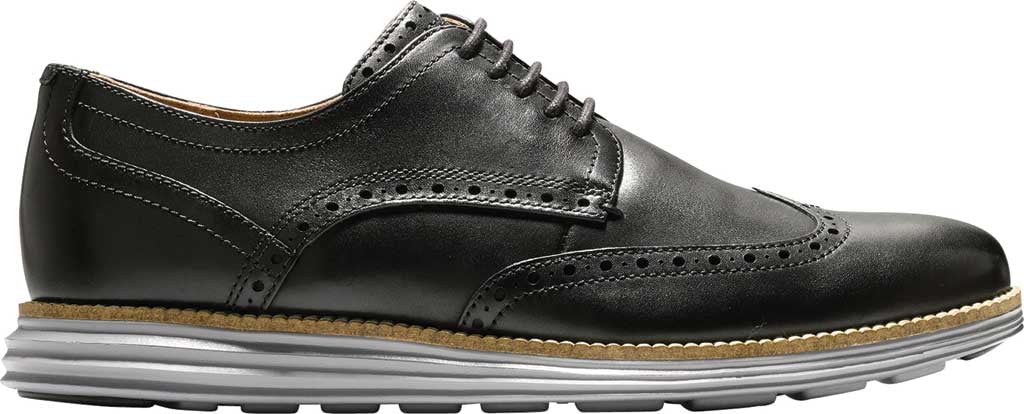 Men's Cole Haan W.Original Grand Wingtip Oxford Black Leather 7.5 M - Curated Treasures Market