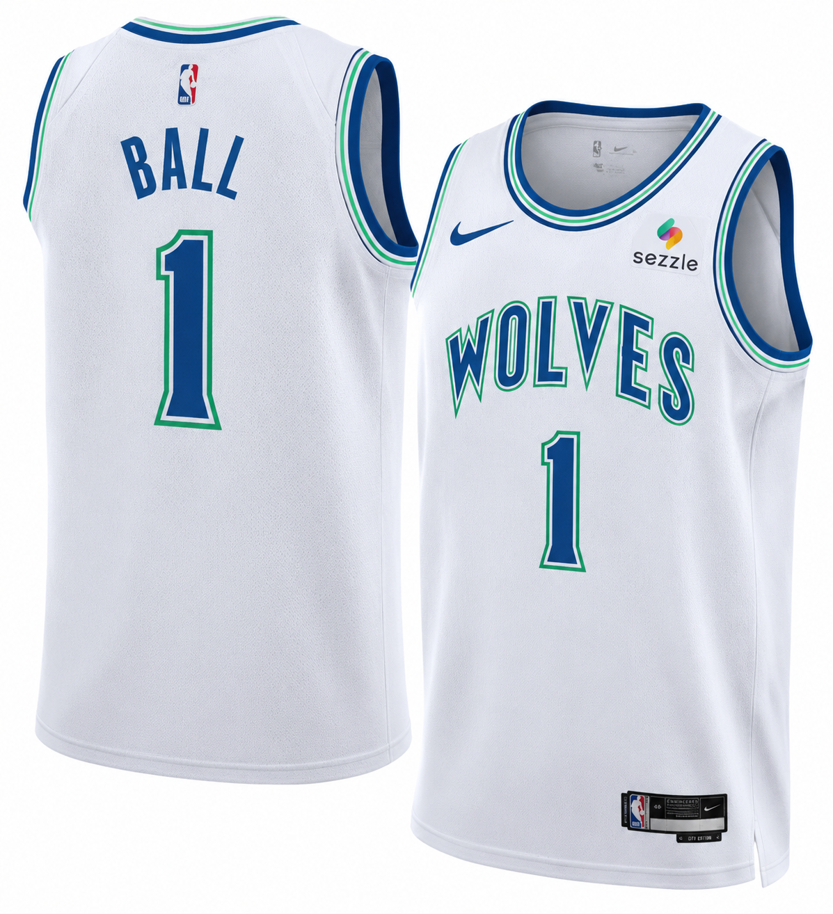 Men's Minnesota Timberwolves LaMelo Ball Nike White Swingman Jersey - Classic Edition
