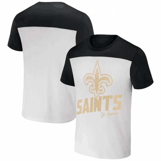 Men's New Orleans Saints Cream Black X Darius Rucker Collection Colorblocked T Shirt