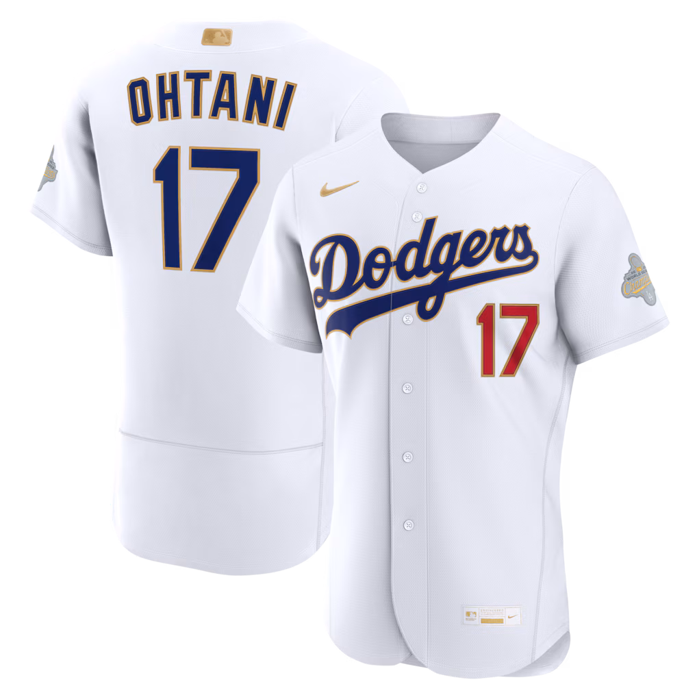 Men's Los Angeles Dodgers Shohei Ohtani Nike White 2026 Gold Collection Authentic Jersey