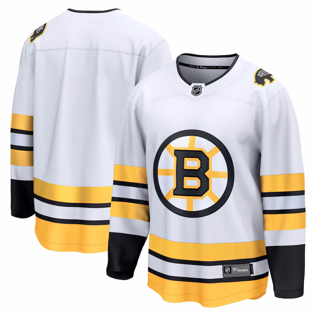 Men's Boston Bruins Fanatics White Away Breakaway Jersey