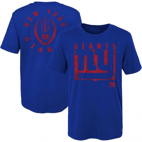 Men's New York Giants Royal Preschool Liquid Camo Logo T Shirt