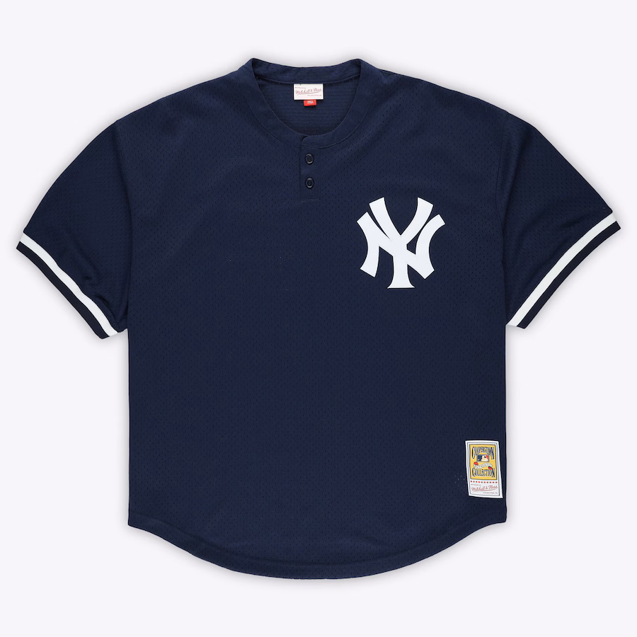 Men's New York Yankees Mariano Rivera Mitchell & Ness Navy Cooperstown Collection Batting Practice Jersey