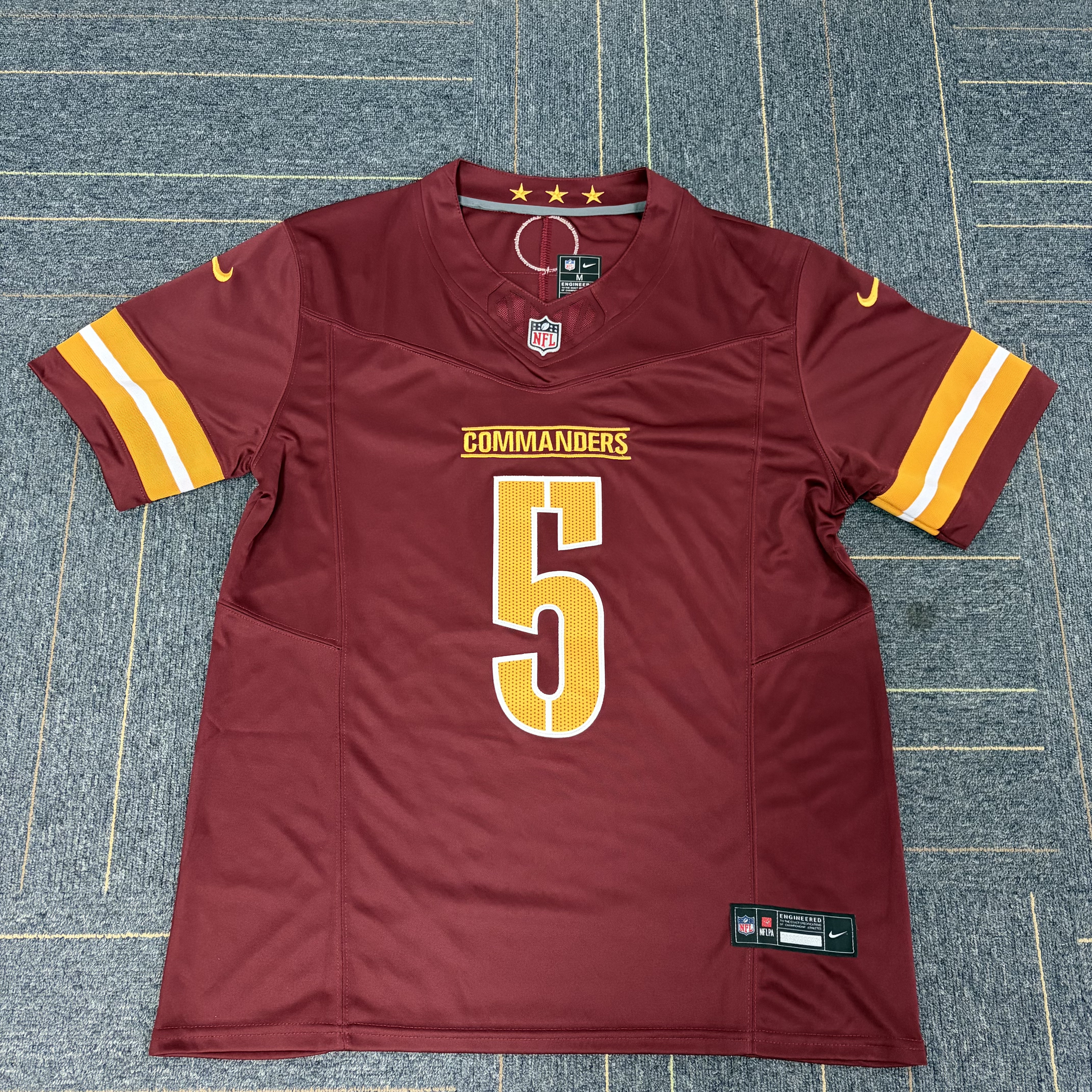 Men's Washington Commanders Jayden Daniels Nike Burgundy  Vapor F.U.S.E. Stitched Limited Jersey