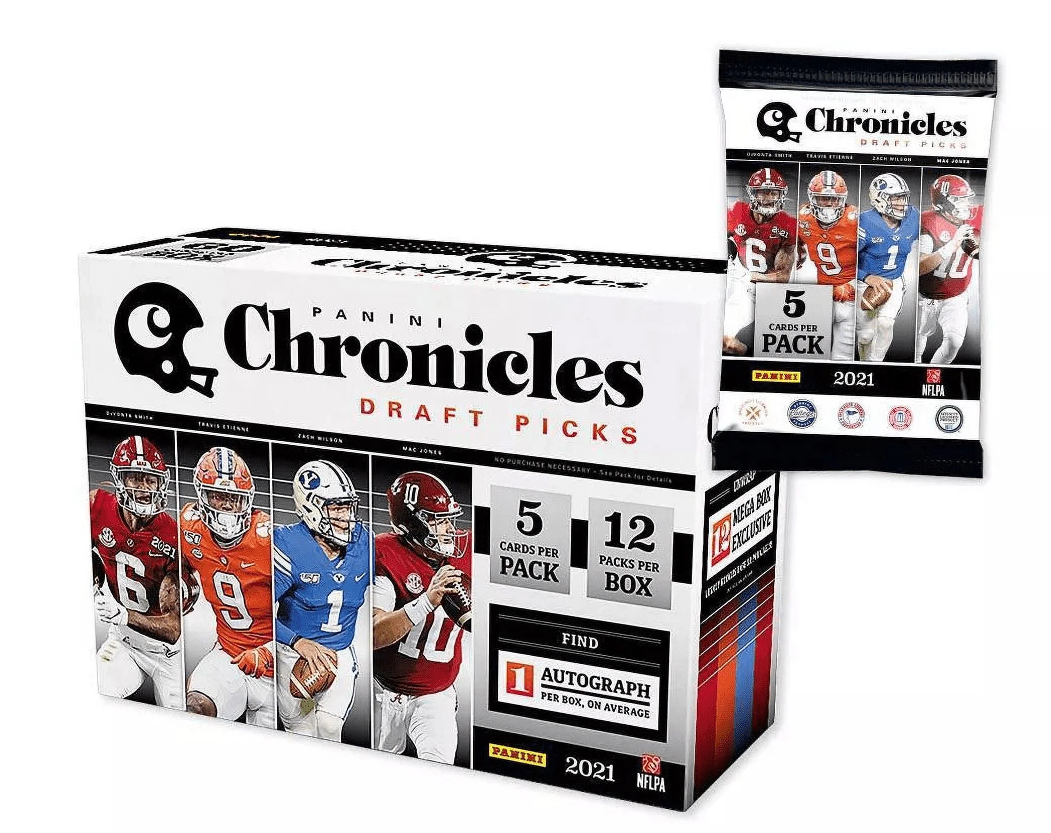 2021 Panini NFL Chronicles Draft Pick Football Trading Card Mega Box