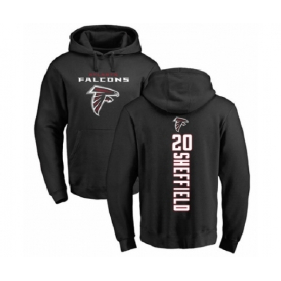 Football Atlanta Falcons #20 Kendall Sheffield Black Backer Pullover Hoodie