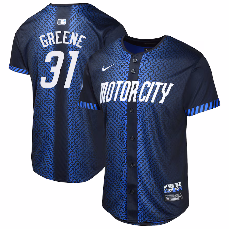 Youth Detroit Tigers Riley Greene Nike Navy City Connect Limited Jersey