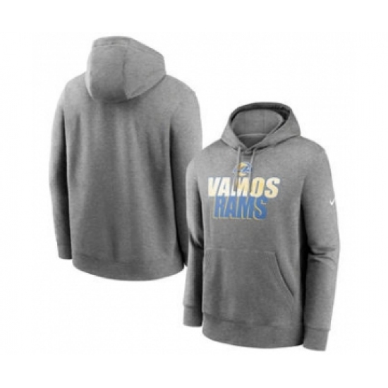 Men's Los Angeles Rams Heathered Charcoal Fan Gear Local Club Pullover Hoodie