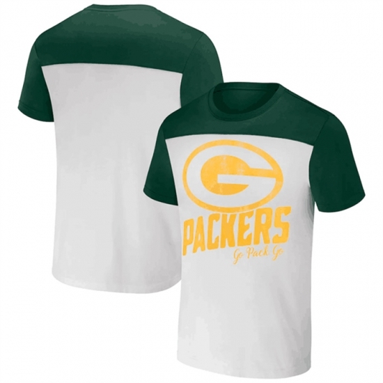 Men's Green Bay Packers Cream Green X Darius Rucker Collection Colorblocked T Shirt