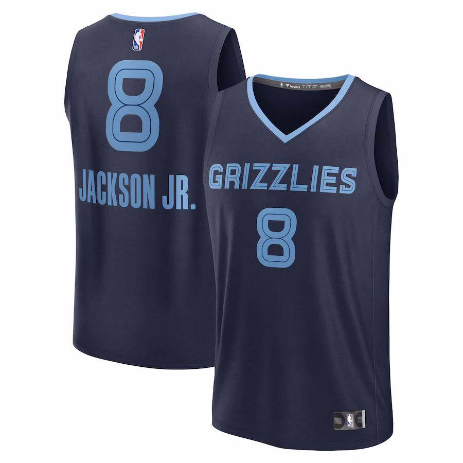 Youth Memphis Grizzlies Jaren Jackson Jr. Fanatics Navy Fast Break Replica Jersey - Icon Edition