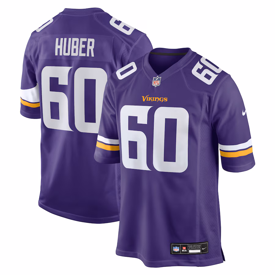 Men's Minnesota Vikings Joe Huber Nike Purple Team Game Jersey