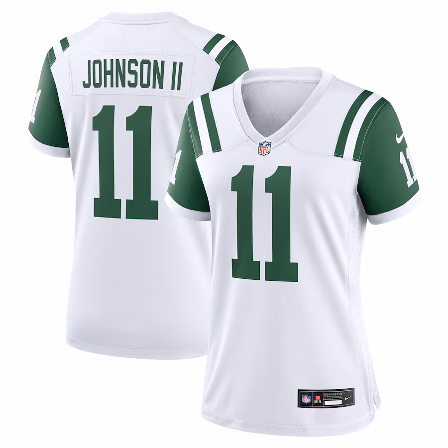 Women's New York Jets Jermaine Johnson II Nike White Alternate Game Jersey