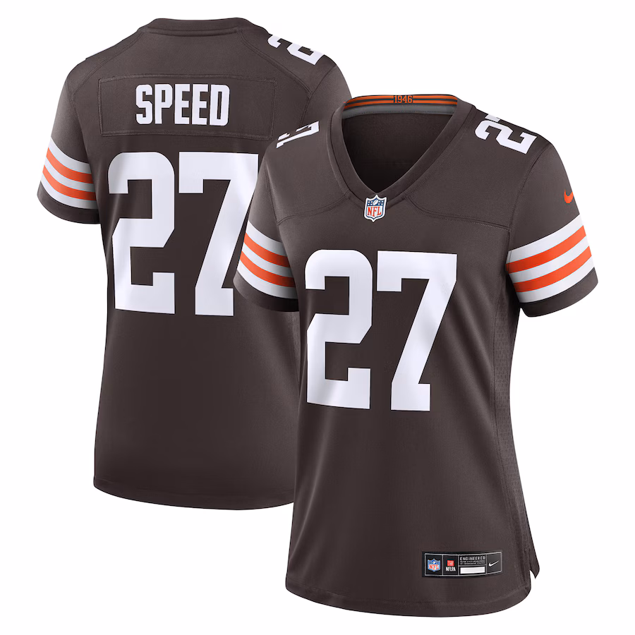 Women's Cleveland Browns Ameer Speed Nike Brown Team Game Jersey