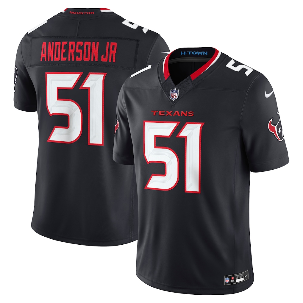 Men's Houston Texans Will Anderson Jr. Nike Navy Vapor F.U.S.E. Stitched Limited Jersey