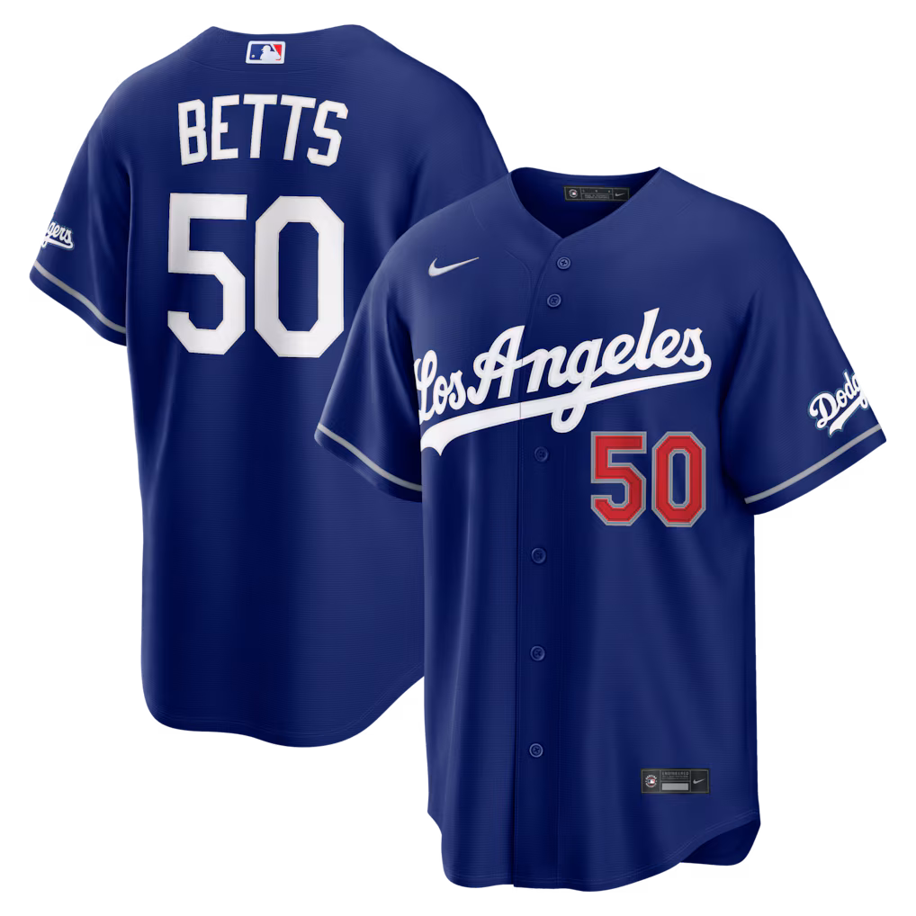 Men's Los Angeles Dodgers Mookie Betts Nike Royal Alternate Stadium Jersey