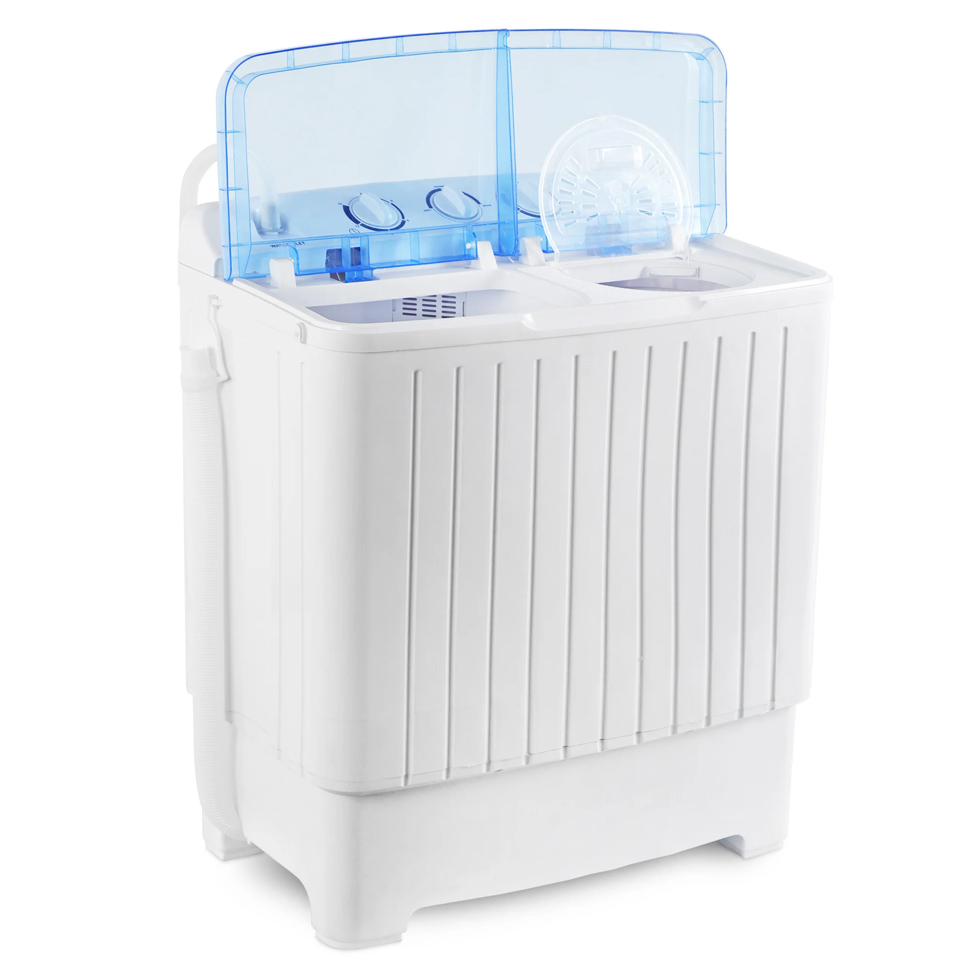 SuperDeal Portable Compact Twin Tub Washing Machine Top Load 11lb Washer 6.6lb Spin Dryer