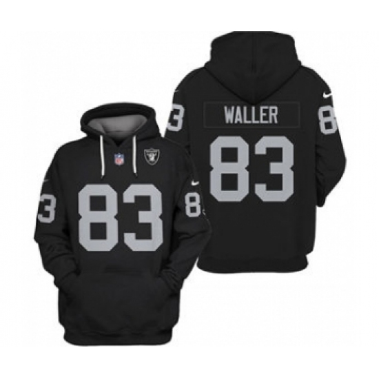Men's Las Vegas Raiders #83 Darren Waller 2021 Black Pullover Football Hoodie