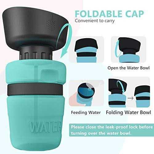 lesotc Pet Water Bottle for Dogs Dog Water Bottle Foldable Dog Travel Water Bottle