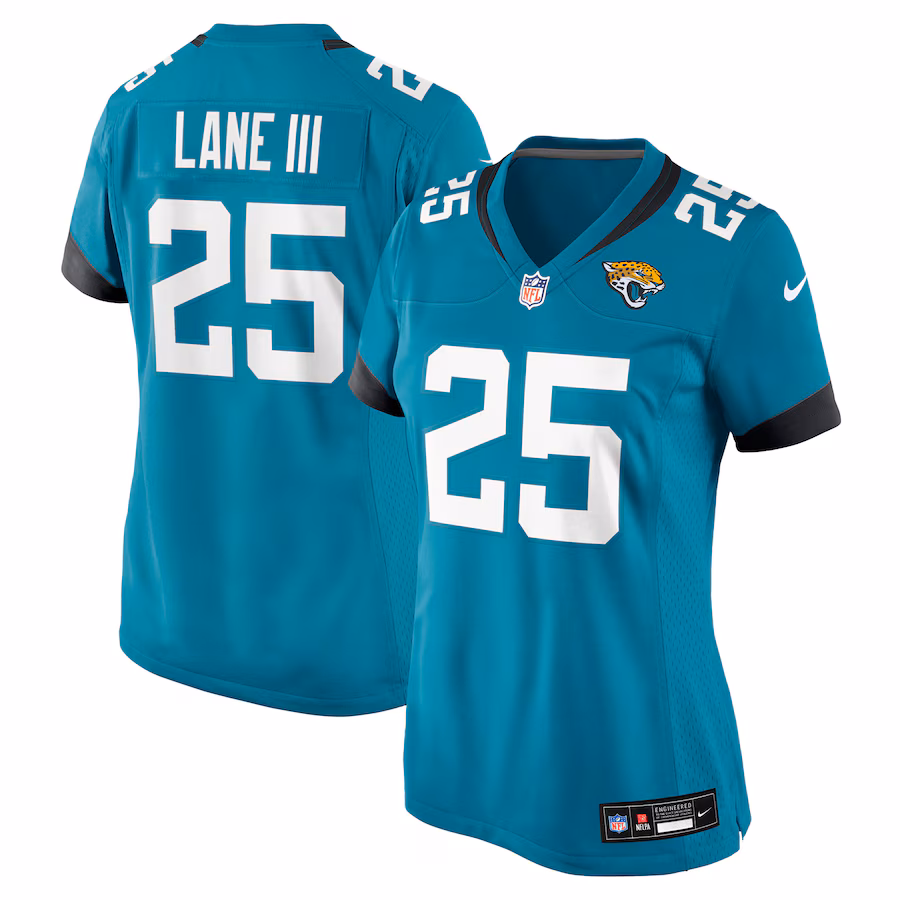 Women's Jacksonville Jaguars Rayuan Lane III Nike Teal Team Game Jersey