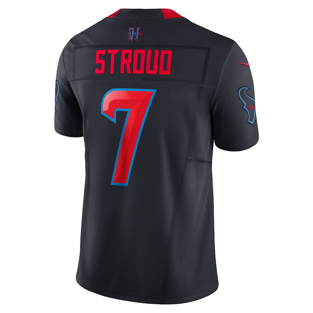 Men's Houston Texans C.J. Stroud Nike Navy 2nd Alternate Vapor F.U.S.E. Stitched Limited Jersey