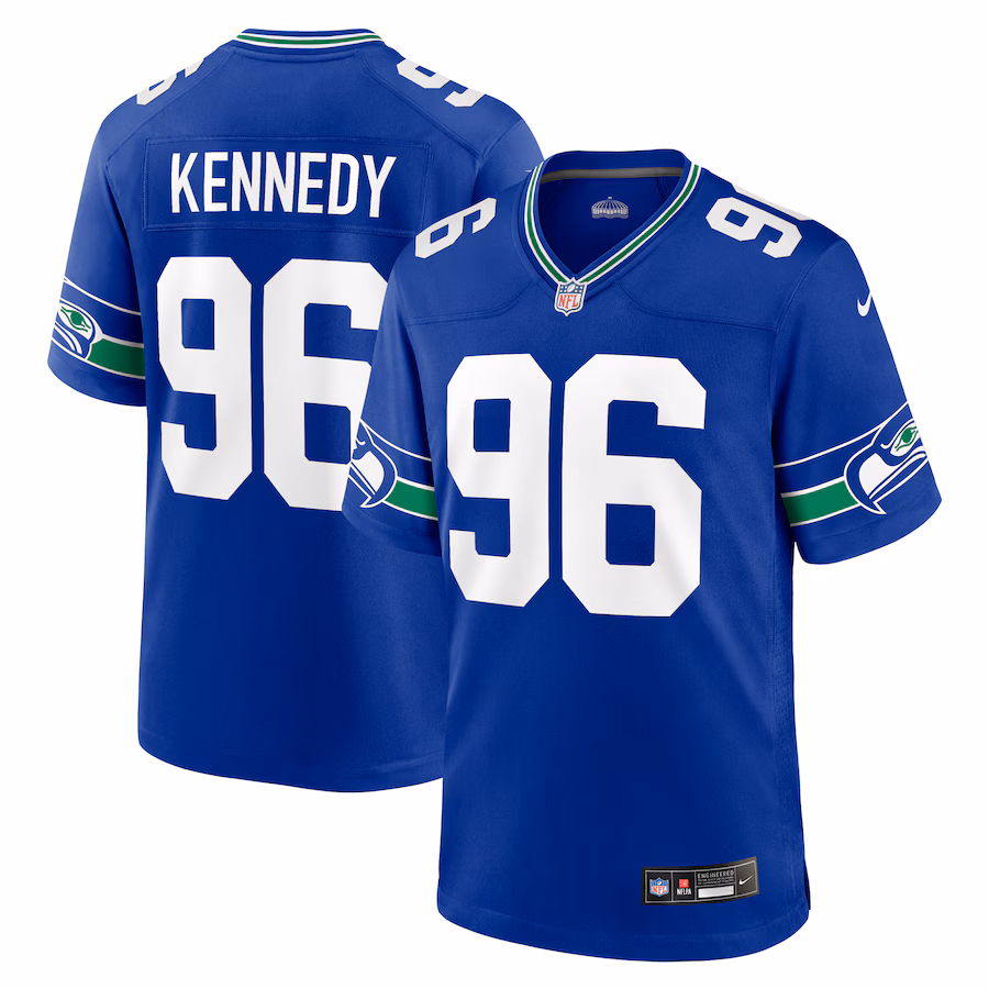 Men's Seattle Seahawks Cortez Kennedy Nike Royal Retired Player Alternate Game Jersey