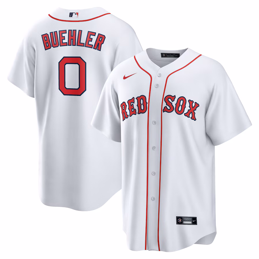 Men's Boston Red Sox Walker Buehler Nike White Home Replica Jersey