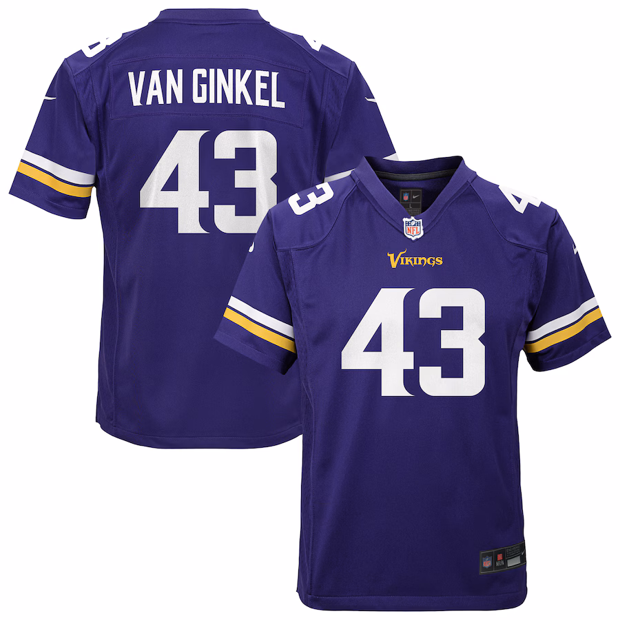 Youth Minnesota Vikings Andrew Van Ginkel Nike Purple Youth