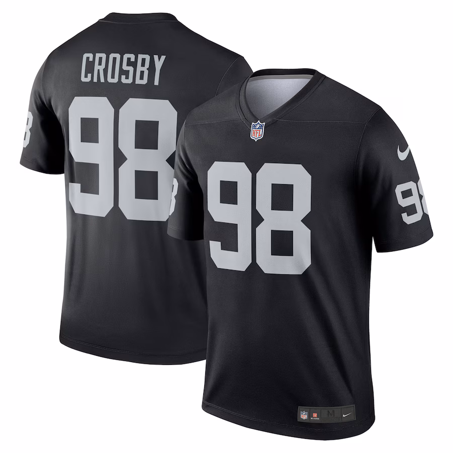 Men's Las Vegas Raiders Maxx Crosby Nike Black Team Legend Jersey