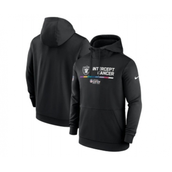 Men's Las Vegas Raiders Black 2022 Crucial Catch Therma Performance Pullover Hoodie