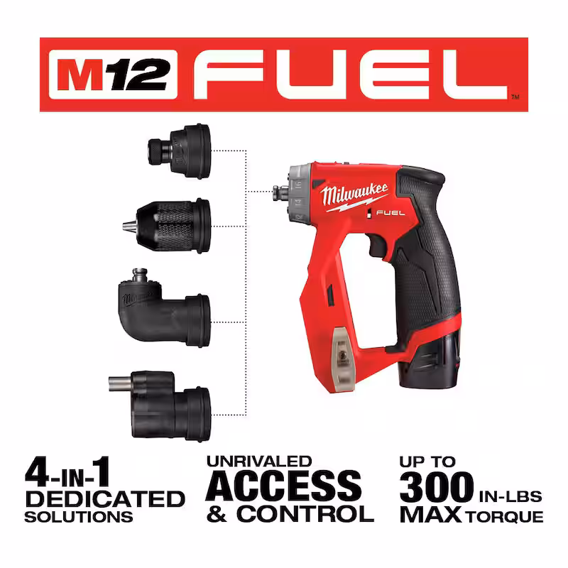 M12 FUEL 12V Lithium-Ion Brushless Cordless 4-in-1 Installation 3/8 in. Drill Driver Kit with M12 Soldering Iron