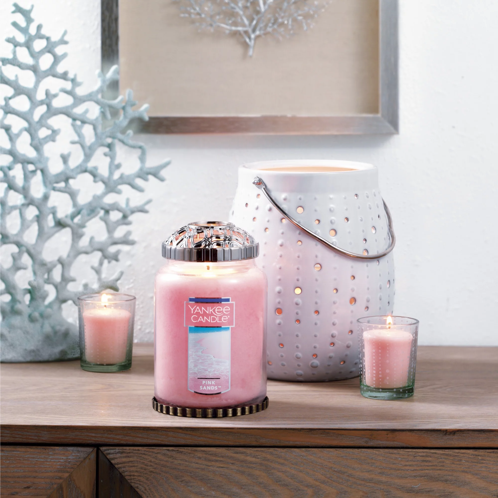 Yankee Candle Pink Sands - 22 oz Original Large Jar Scented Candle - Curated Treasures Market