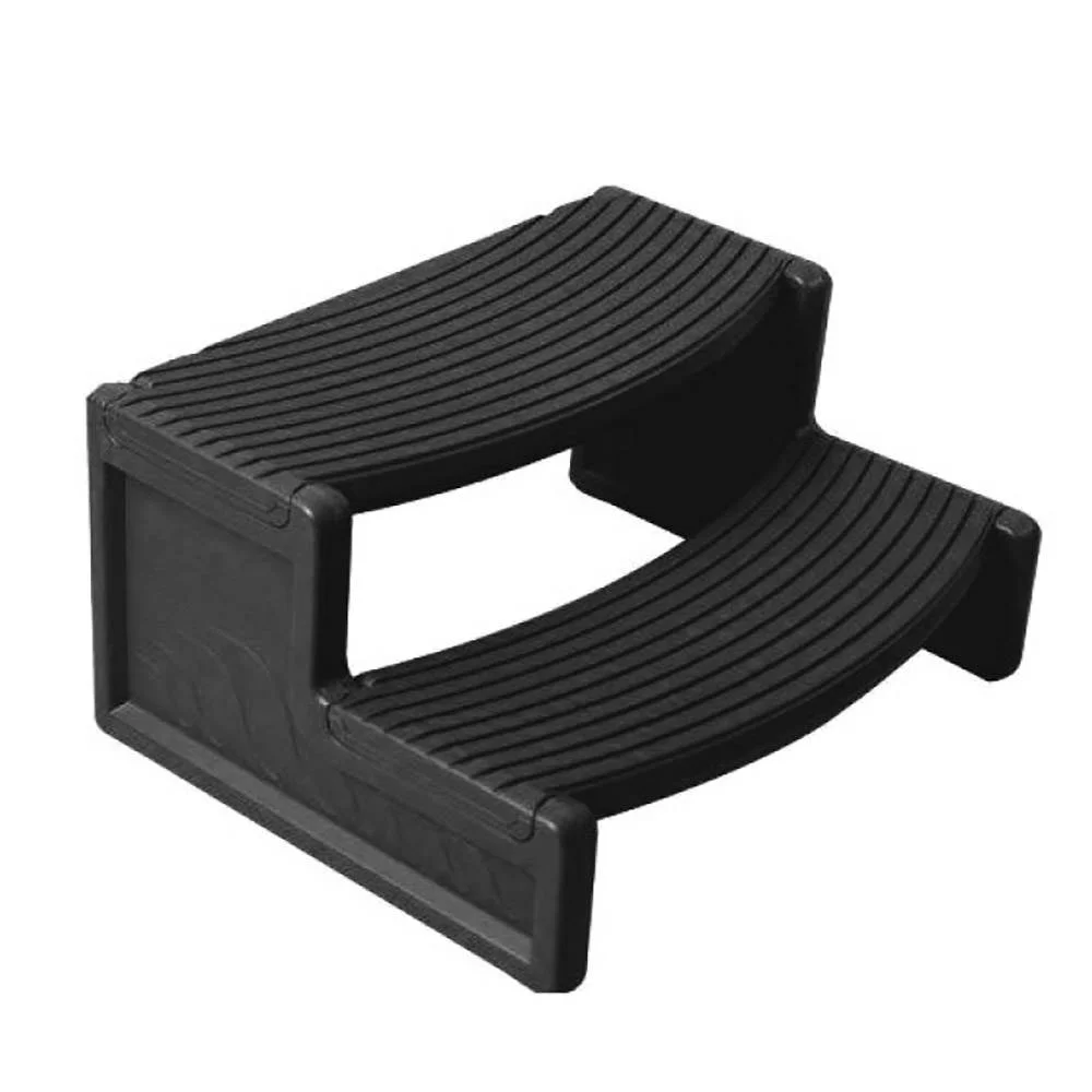 Confer Plastics Handi-Step Hot Tub Stairs for Straight & Curved Spas, Black