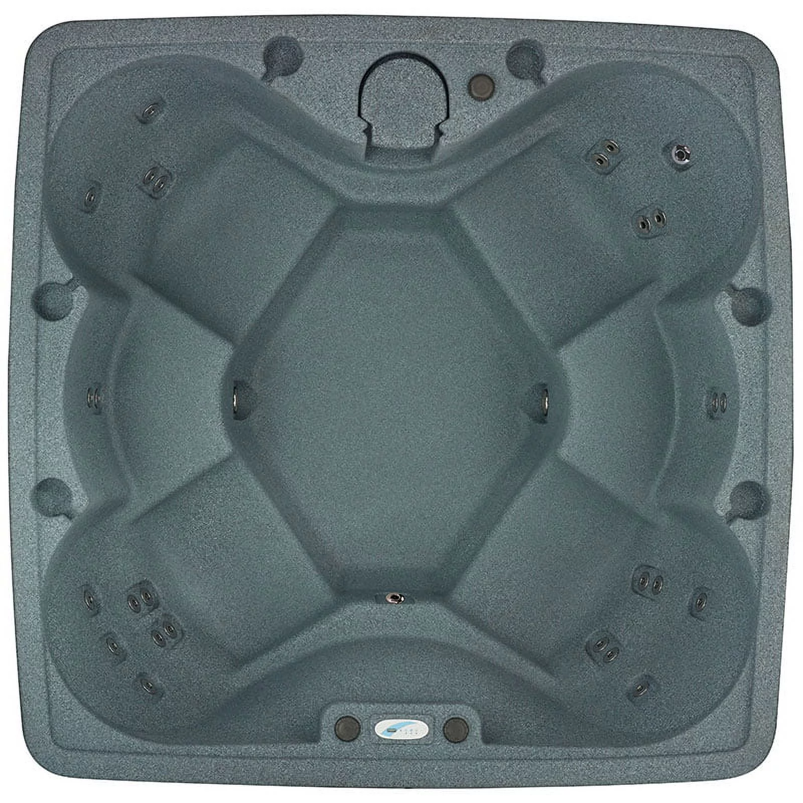 Aquarest Spas Powered By Jacuzzi® AR-600 Elite 6 Person - 29 Jet Square Plug and Play Hot Tub with Ozonator - LED waterfall - Graystone