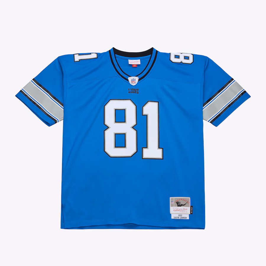 Men's Detroit Lions Calvin Johnson Mitchell & Ness Blue 2007 Legacy Replica Jersey