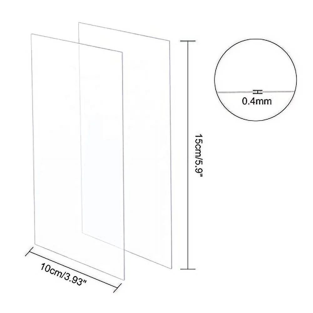 30 Sheets 0.4mm Plexiglass Picture Frame Replacement Transparent Acrylic Sheet Glass Clear Protective Sheets - Curated Treasures Market
