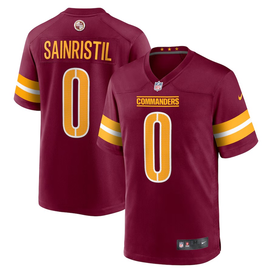 Men's Washington Commanders Mike Sainristil Nike  Burgundy  Game Jersey