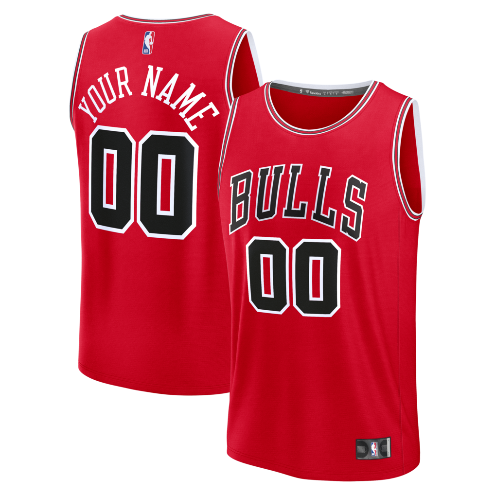 Youth Chicago Bulls Fanatics Red Fast Break Custom Jersey - Icon Edition
