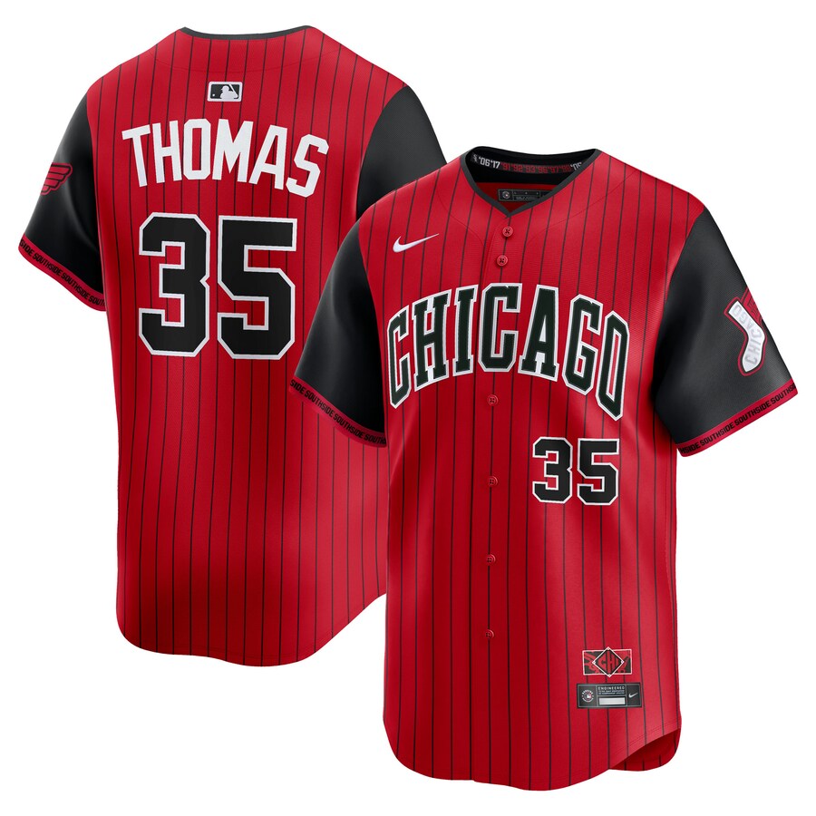 Men's Chicago White Sox Frank Thomas Nike Red/Black 2025 City Connect Limited Retired Player Jersey