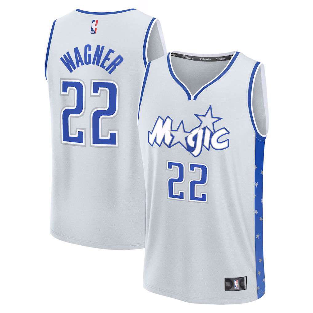 Men's Orlando Magic Franz Wagner Fanatics Silver 2025/26 City Edition Fast Break Jersey